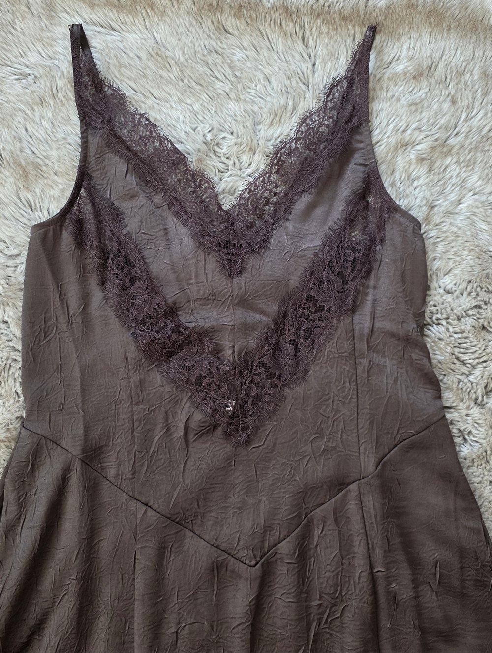 Free People Maybe Forever Maxi Dress Deep Fudge Brown Women's Size 14 - Picture 4 of 13